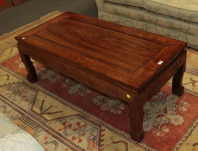 Lot 1332 - A 20th century Chinese hardwood coffee table,...
