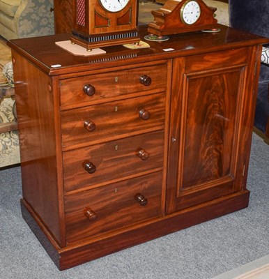 Lot 1337 - A mahogany low cabinet, the moulded...