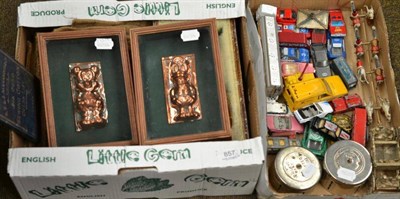 Lot 857 - Collectables including Disney chocolate moulds, thread colour chart, diecasts, money banks and...