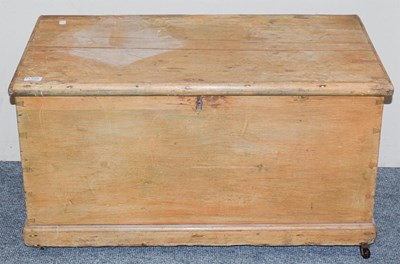 Lot 1358 - A Victorian pine blanket chest, 84cm by 47cm...