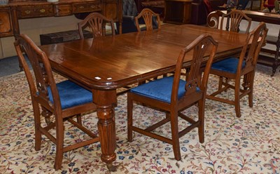 Lot 1362 - A Victorian mahogany wind out dining table...