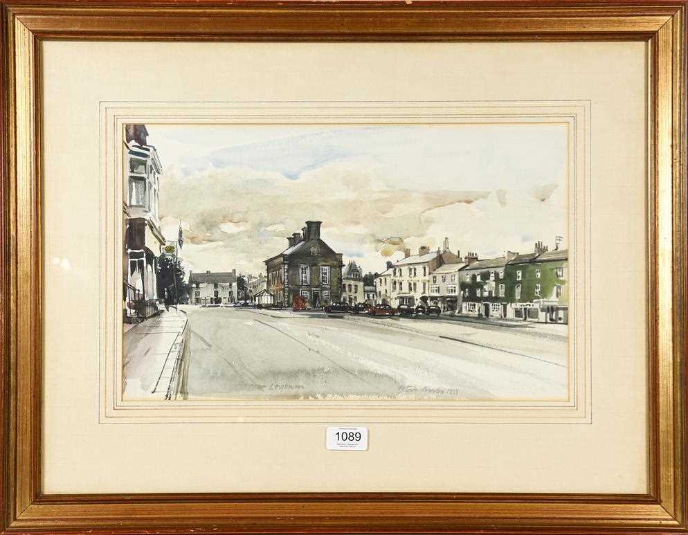 Lot 1089 - Peter Knox, view of Leyburn, signed dated and...
