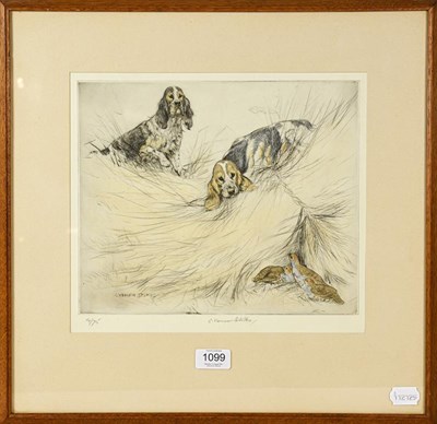 Lot 1099 - G Vernon Stokes, Spaniels and partridges,...