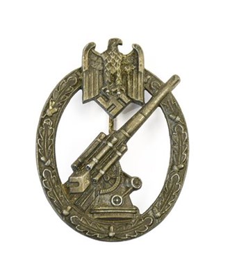 Lot 117 - A German Third Reich Army Flak Artillery Badge,...