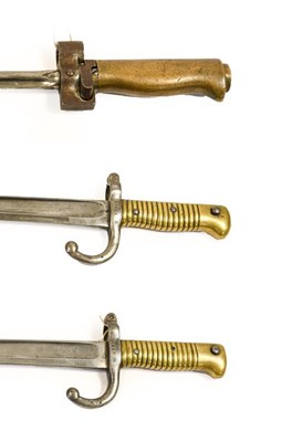 Lot 138 - Two French Model 1866 Chassepot Yataghan Sword...