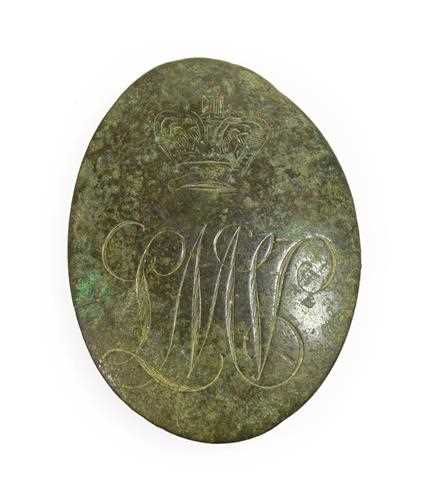 Lot 14 - A George III Brass Crossbelt Plate to the...