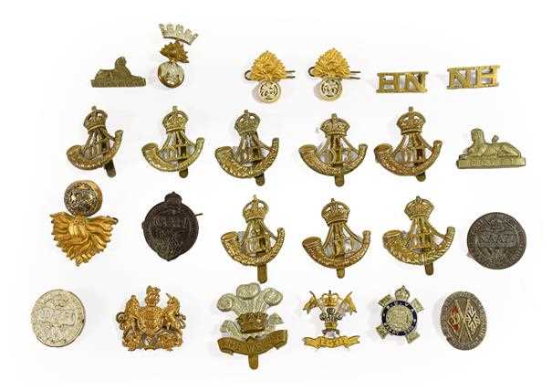 Lot 17 - A Small Collection of Badges, including cap...