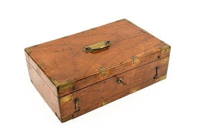 Lot 205 - A 19th Century Brass Bound Mahogany Box, of...