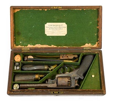 Lot 247 - A 19th Century Beaumont-Adams 54 Bore Double...