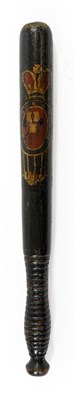 Lot 56 - A Victorian Ebonised Wood Police Truncheon,...