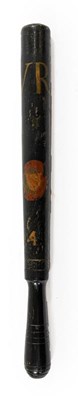 Lot 57 - A Victorian Ebonised Wood Police Truncheon,...