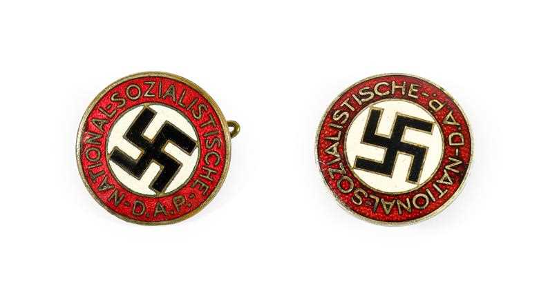 Lot 77 - Two German Third Reich NSDAP Party Badges, in...