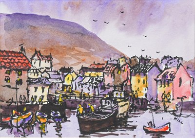Lot 1105 - Eric H Hill (1921-2021) ''Polperro'' Signed,...