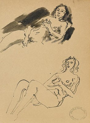 Lot 1135 - Peter Collins ARCA (b.1923) Seated Nude With...