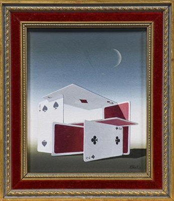 Lot 1155 - Norman Black (1920-1999) House of cards Signed,...