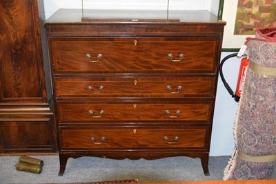 Lot 1239 - A Regency mahogany secretaire chest of drawers,...