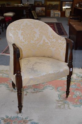 Lot 1254 - A Regency mahogany tub chair, with reeded...
