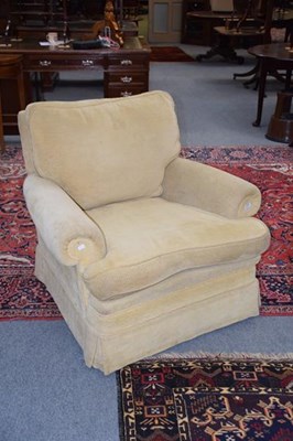 Lot 1259 - A 20th century upholstered armchair with...