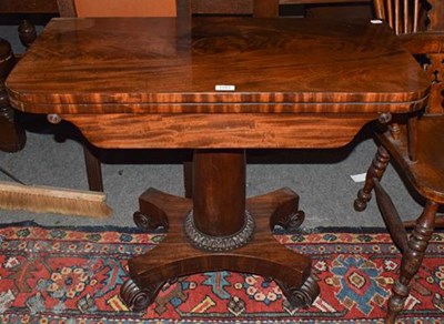 Lot 1262 - A Regency mahogany pillar card table with...