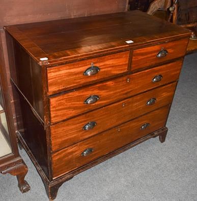 Lot 1288 - A Victorian mahogany four-height chest of...