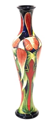 Lot 40 - A Modern Moorcroft Trinity Pattern 138/12 Vase, designed by Philip Gibson, impressed factory marks