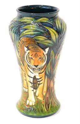 Lot 49 - A Modern Moorcroft Ranthembhore Pattern 95/10 Vase, designed by Sian Leeper, impressed and...