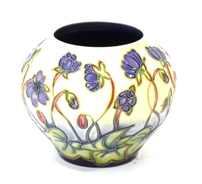 Lot 60 - A Modern Moorcroft Hepatica Pattern 402/4 Vase, designed by Emma Bossons, impressed and painted...