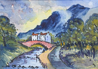 Lot 1098 - Eric H Hill (1921-2021) ''The Bridge'' Signed,...