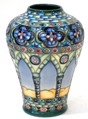 Lot 63 - A Modern Moorcroft Meknes Pattern 576/9 Vase, designed by Beverley Wilkes, impressed and...