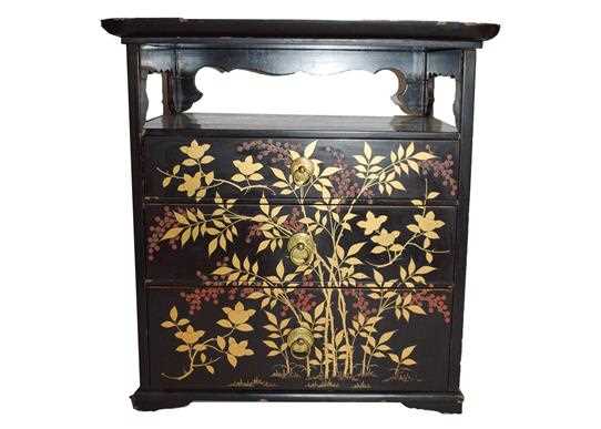 Lot 132 - An early 20th century Japanese lacquered table...