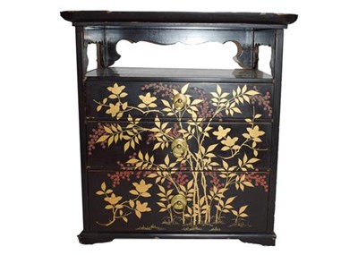 Lot 132 - An early 20th century Japanese lacquered table...