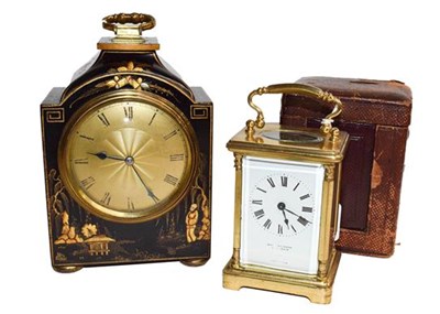 Lot 158 - A chinoiserie mantel timepiece circa 1910, and...