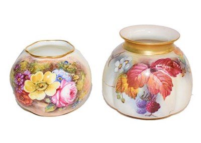 Lot 165 - A Royal Worcester small posy vase painted with...