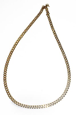 Lot 245 - A 9 carat gold curb link chain, length 65cm