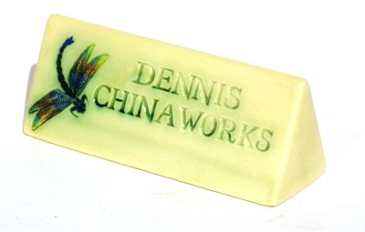 Lot 81 - A Sally Tuffin for Dennis China Works Name Plaque, inscribed DENNIS CHINA WORKS, impressed 2000 and