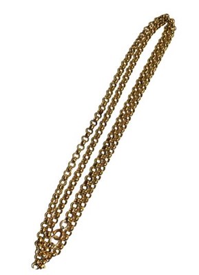 Lot 272 - A 9 carat gold trace link chain, length 78cm