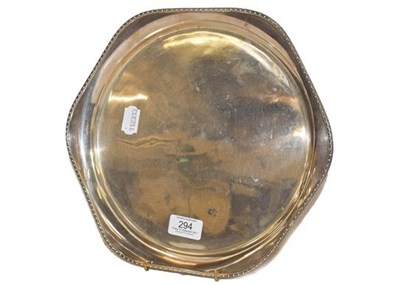 Lot 294 - A George V silver dish, shaped circular and...