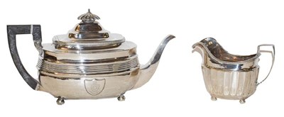 Lot 296 - A George III silver teapot and an associated...