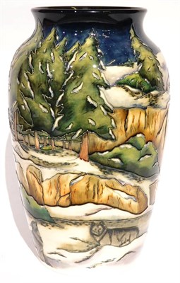 Lot 85 - A Modern Moorcroft Isle Royale Pattern 18/16 Vase, designed by Anji Davenport, numbered 9/100,...