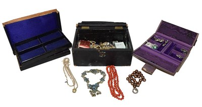 Lot 307 - A quantity of costume jewellery including...