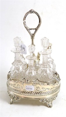 Lot 95 - A silver plated cruet