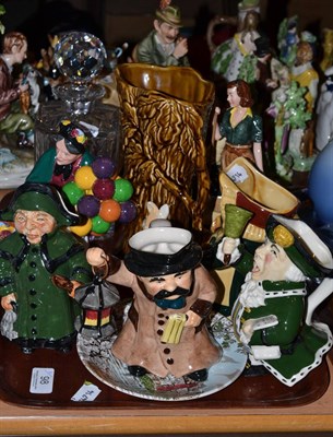 Lot 98 - Doulton Balloon seller, Land Girl, Capodimonte figures, Toby jugs etc