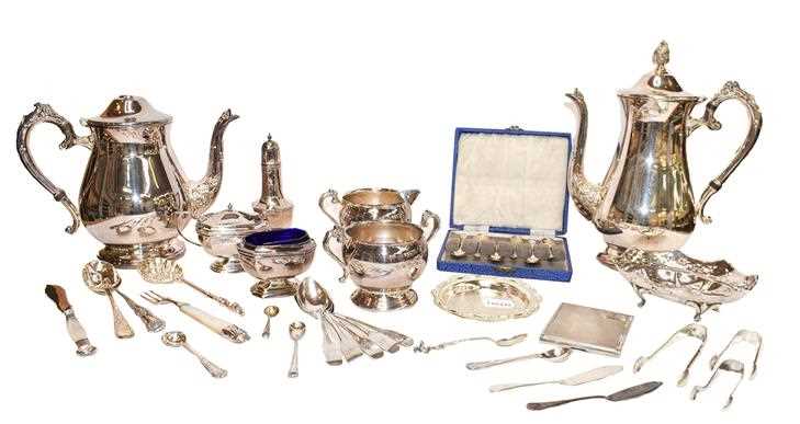 Lot 66 - A collection of assorted silver and silver...