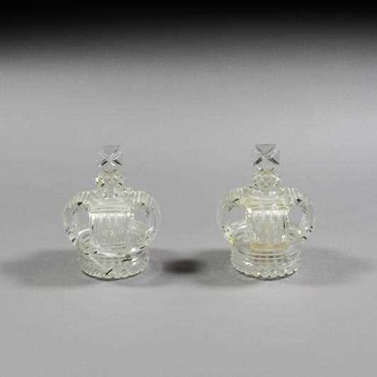 Lot 1 - A Pair of George IV or Later Cut-Glass...