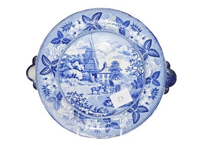 Lot 110 - A Staffordshire Pearlware Hot Water Plate,...