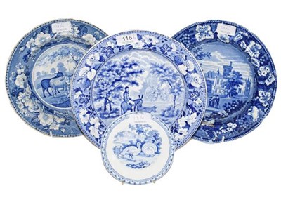 Lot 118 - A Staffordshire Pearlware Soup Plate, circa...