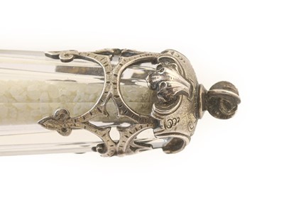 Lot 12 - A French Silver-Mounted Cut-Glass Scent-Bottle,...