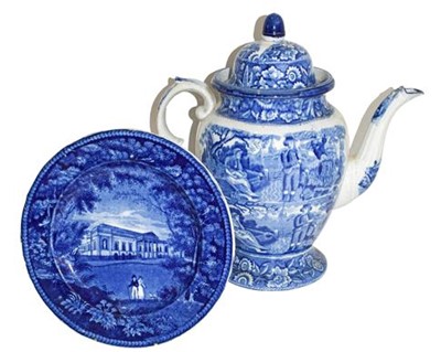 Lot 123 - A Staffordshire Semi-China Tea Plate, circa...