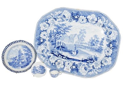 Lot 135 - A Cambrian Pearlware Large Platter, circa 1825,...