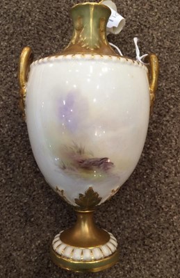Lot 153 - A Royal Worcester Porcelain Vase and Cover, by...
